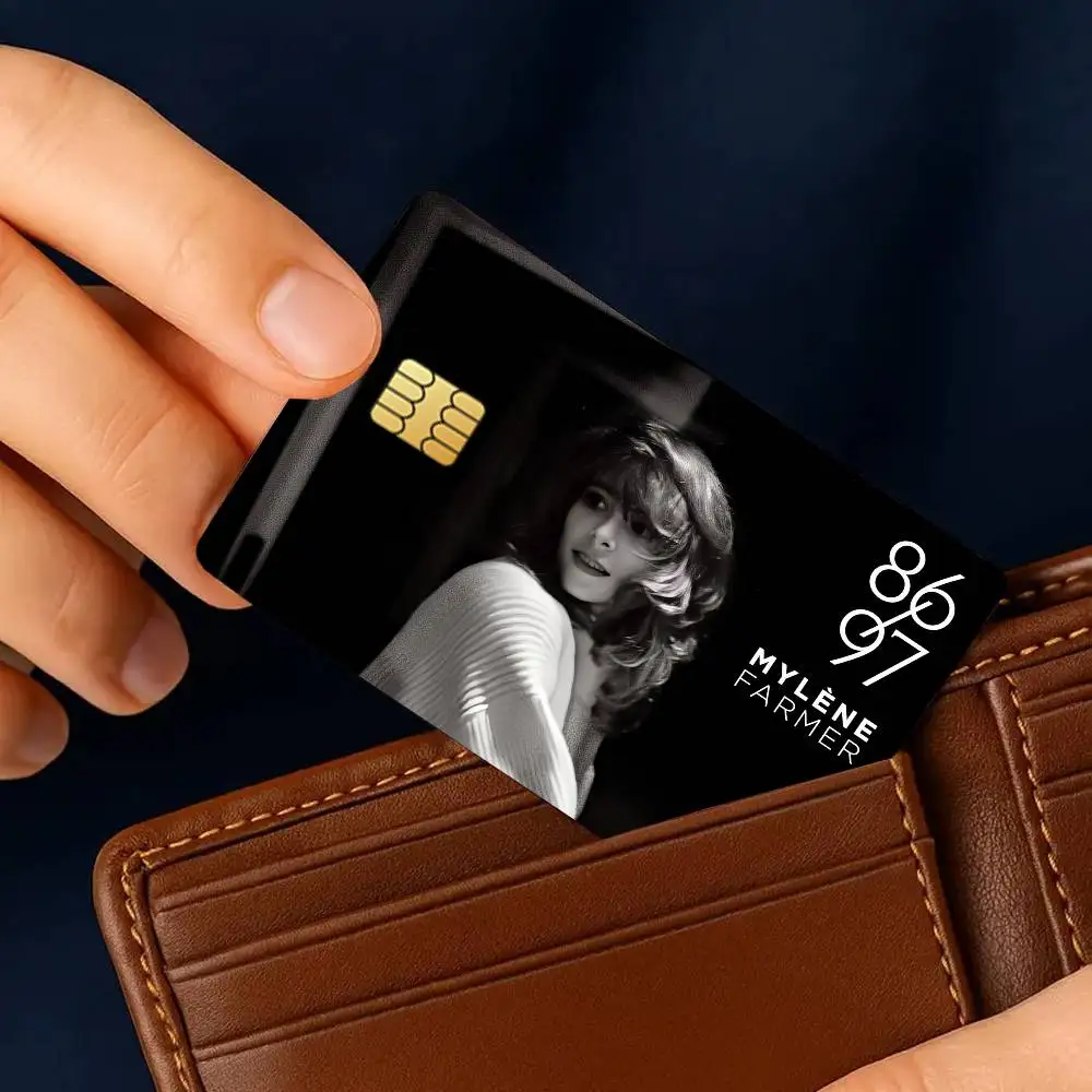 Singer Mylene Farmer Credit Card Stickers Skin For Bank Bus Metro 4PCS Cover Film Gift