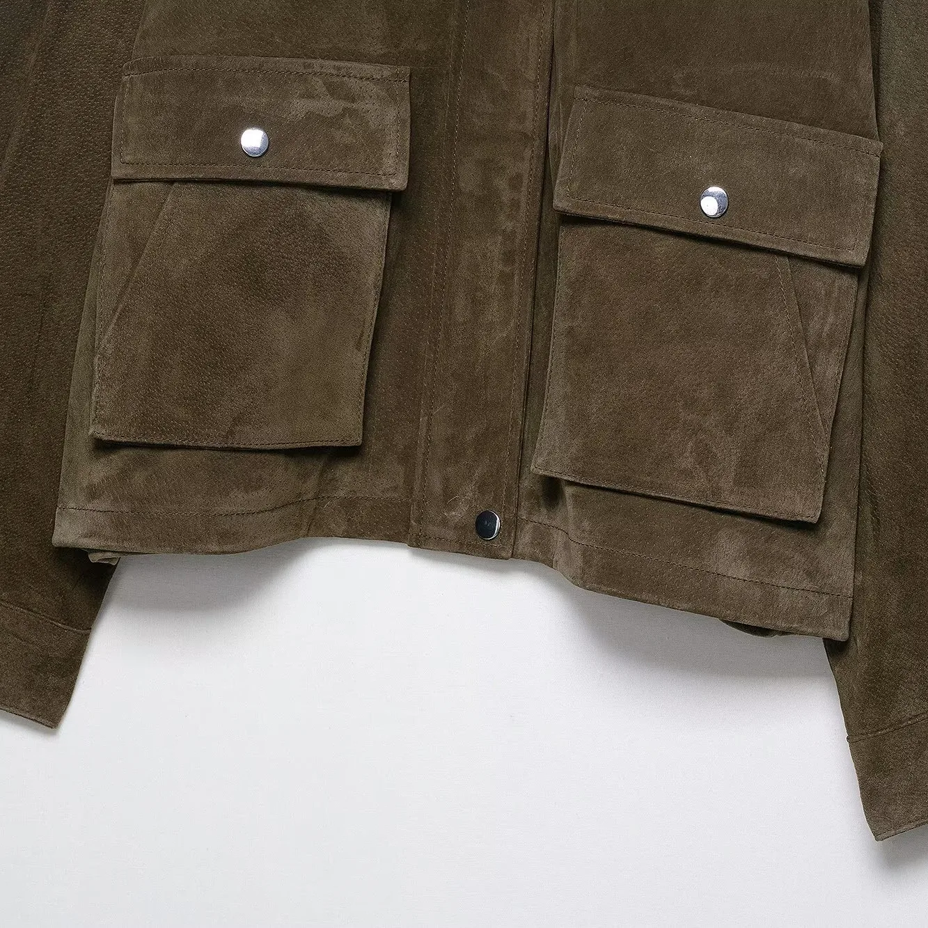 JNLEAOG Puro Pelle Pilota Jaet Faion delle Donne Versatile Tuta Sportiva Autunno Nuovo Arrivo 8073253 Poliestere Lungo Sve Cerniera