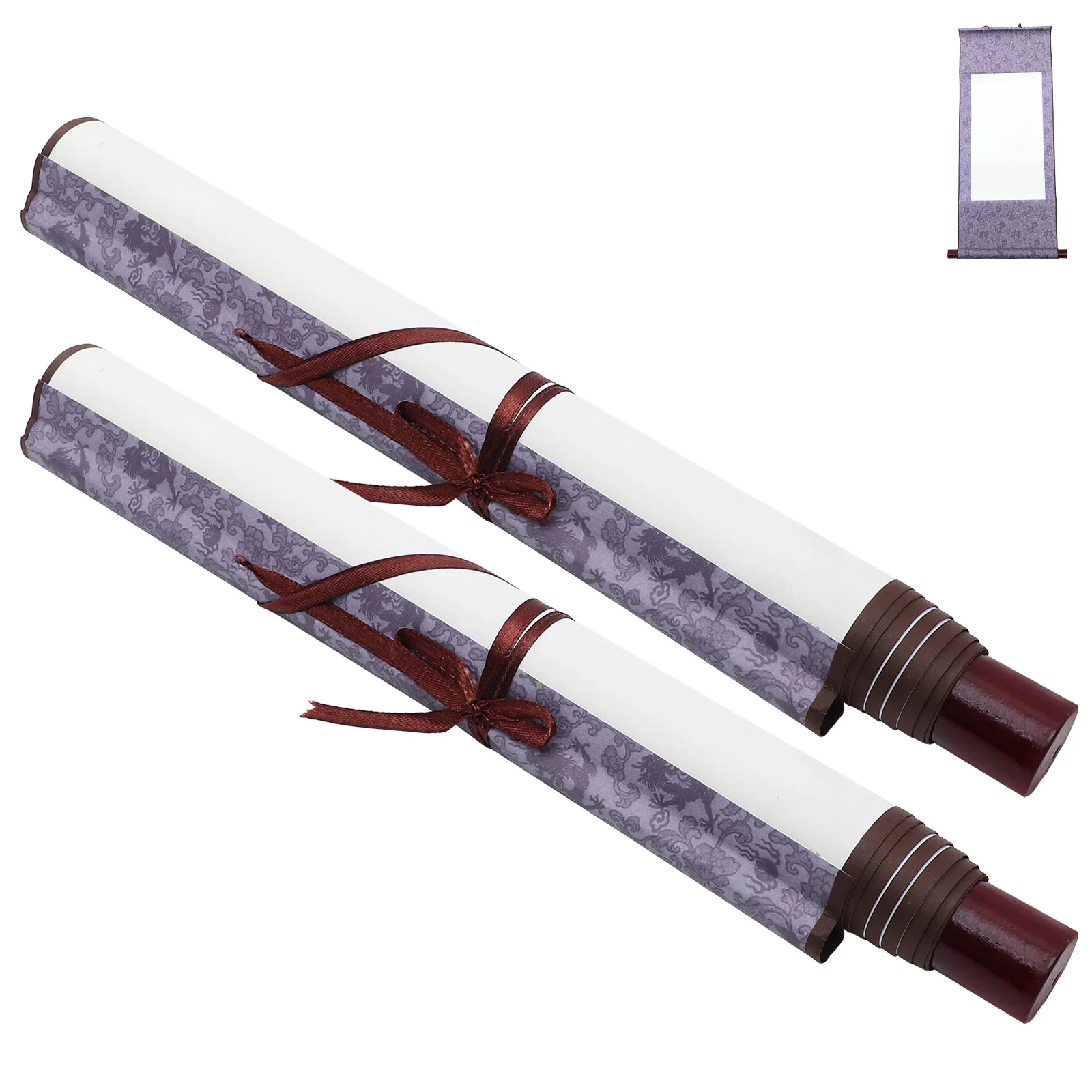 

2pcs Blank Mounting Scroll Chinese Paper For Calligraphy Painting Art Craft Decoration Kids Diy Hanging Wall Display