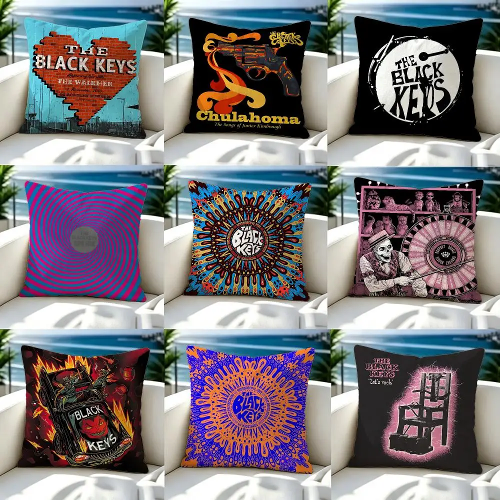 Band The Black Keys Cushion Cover Soft Pillow Cover Two‑Side Printing Throw Pillow Case for Sofa Pillowcase Home Decoration