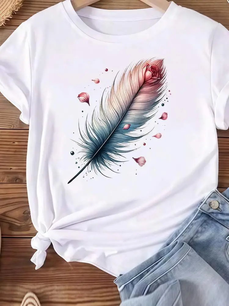 Sweet Plant Trend Cute Clothing Fashion Clothes Ladies Popular Casual Women Graphic T Short Sleeve Tees Print O-neck T-shirts
