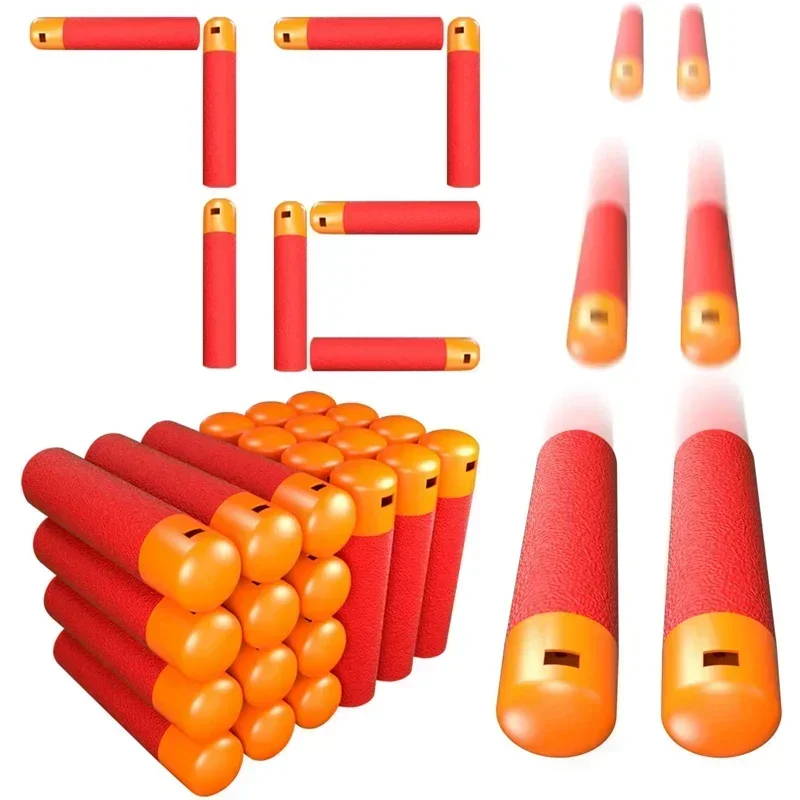 H72PCS Mega Dart Nachfüllpackung 9,5 cm, kompatibel mit Nerf Mega Guns Universal Mega Pack Nachfüllgeschosse für N-Strike Mega Series