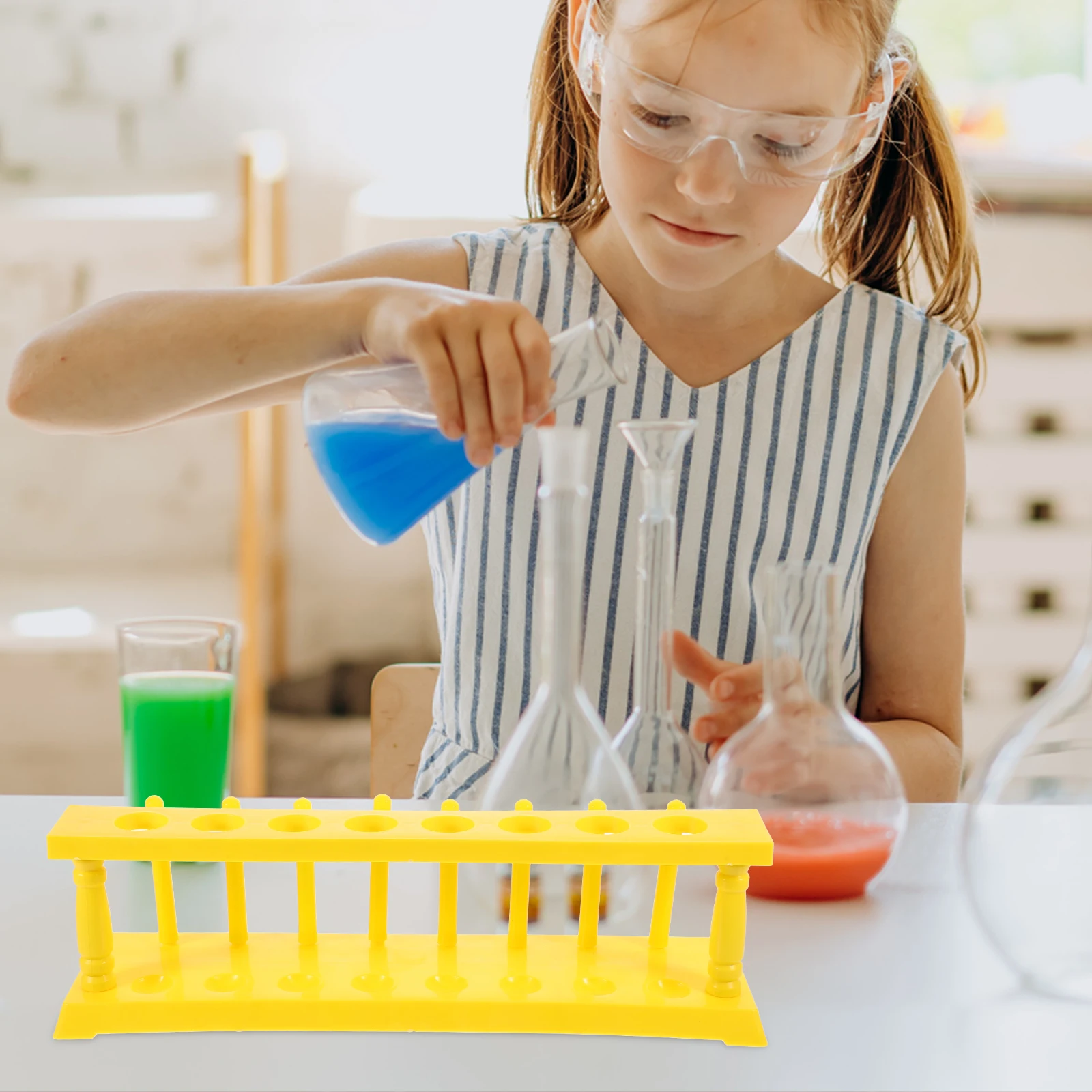 

8 Column 8 Hole Plastic Test Tube Rack for Tubes Lab Sample Storage ganizer Chemistry Experiment Consumables