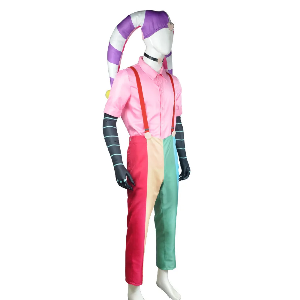 Anime Fizzarolli Cosplay Costume Full Sets Tops Helluva Uniform Suits for Adult Outfit Halloween Carnival Party Clothes Roleplay