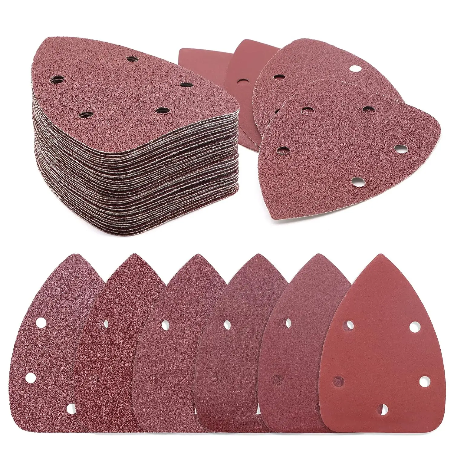 

100Piece Mouse Detail Sandpaper Hook and Loop Sanding Disc Sheets Assorted 40 to 1000 Grits Sand Paper for 140mm Sanding Machine