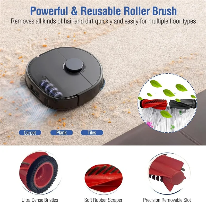 

A07F-Accessories Kit For Roborock Qrevo Curve Qrevo Edge Robot Vacuum Cleaner Main Side Brush Filters Mop Pads Dust Bags