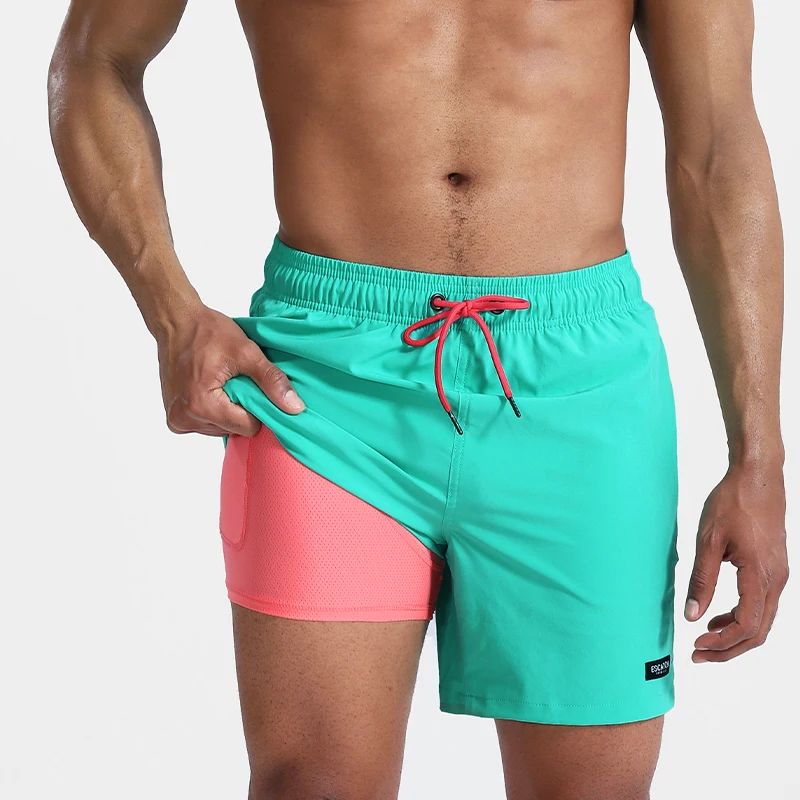 Neueste Herren- und Damen-Laufshorts, Atmungsaktive Schnelltrocknende Sport-Badeshorts mit Taschen, Strand- und Urlaubsshorts – Detail 8
