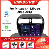 2Din Android 13 Car Radio Multimidia For MITSUBISHI Mirage Spacestar Attrage 2012-2018 GPS Navigation GPS Carplay 4G WIFi Player