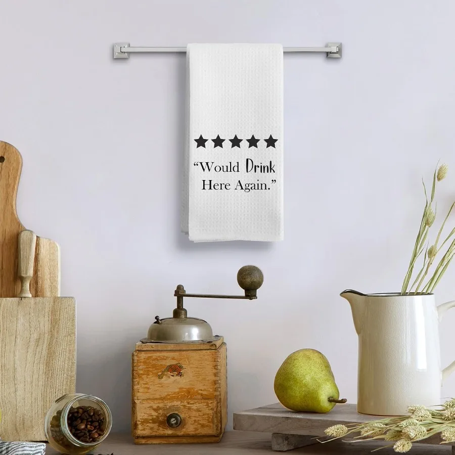 Bar Cart Accessories Decor Towels Would Drink Here Again Bar Kitchen Towels Champagne Hostess Gifts for n Funny Home Bar Cart D