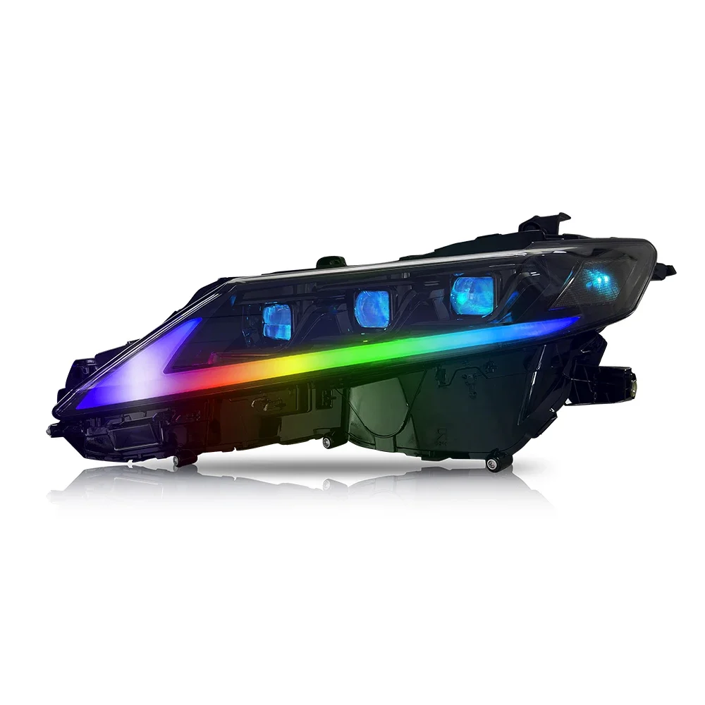 Factory  RGB Style Headlamp For Camry 2018-2024 LE SE XLE XSE TRD Sedan High Blue Animation Start-Up Headlight Car