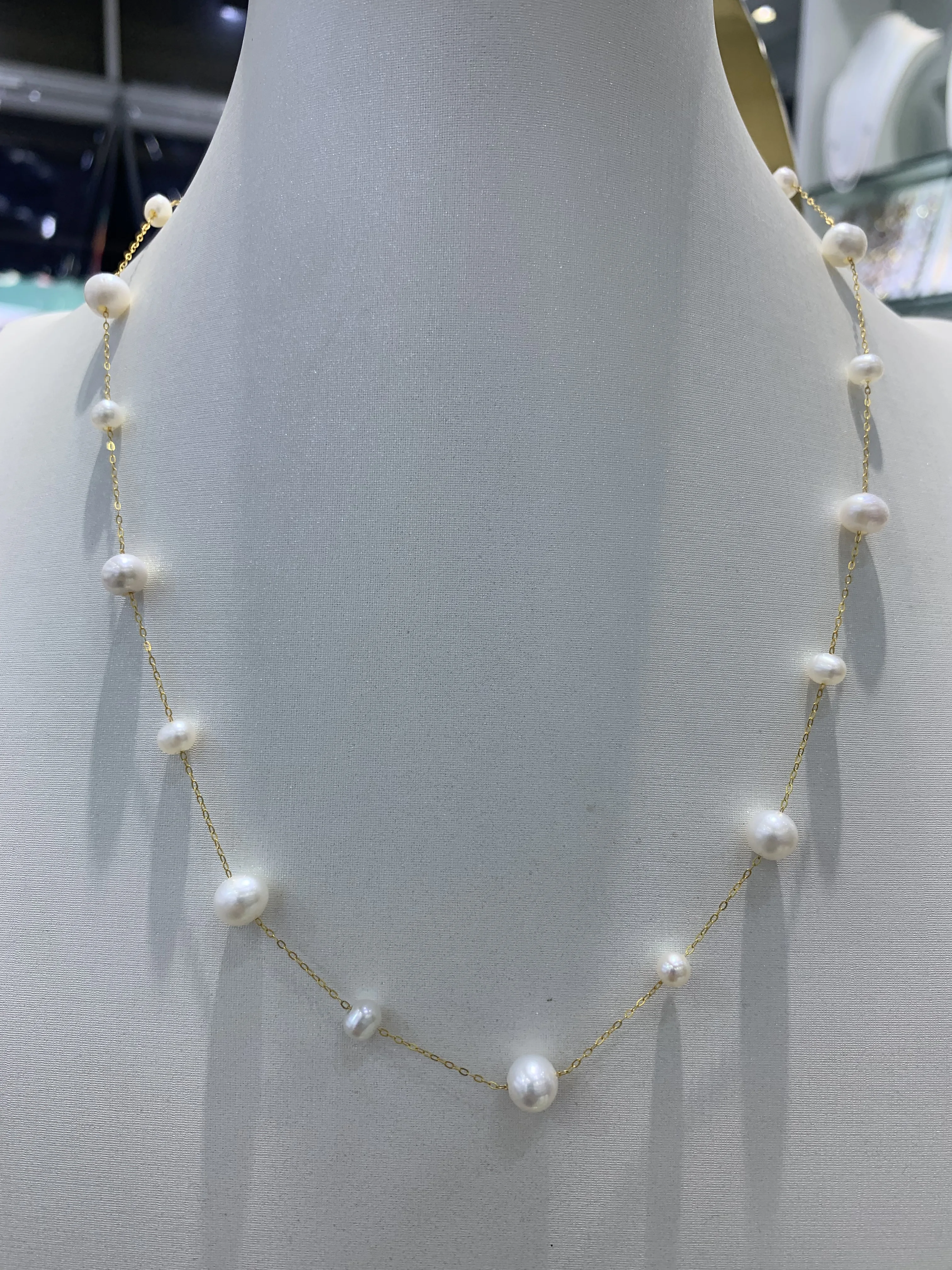 Prachtige Pearl Necklace Gold Chain Necklace S925 Women luxury Fashion banquet accessories sfs0125