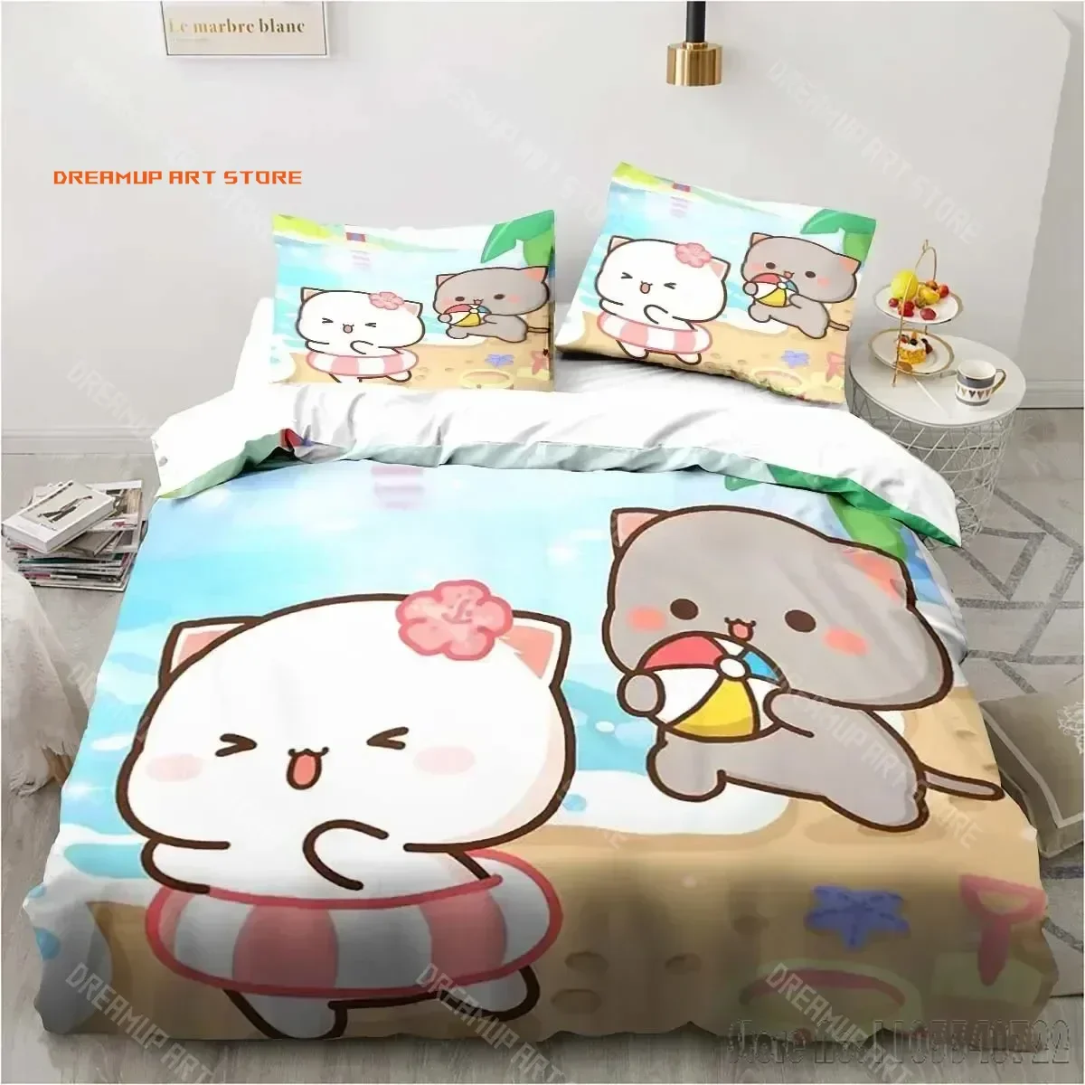 2026 3D Print Bubu Dudu Cartoon Bedding Set Three-piece Set Anime Adult Kid Bedroom Duvet Cover Sets Home Textiles Birthday Gift