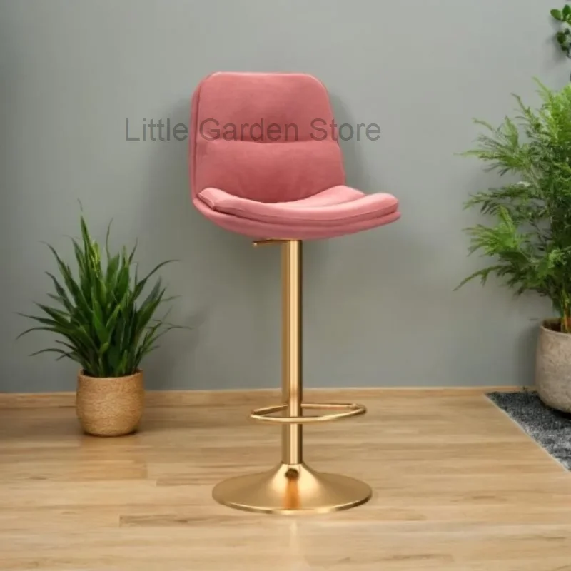 

Modern Bar Stools Chairs For Kitchen Living Room Adjustable Chair Step Stool High Iron Comfortable Backrest Leather Swivel Banks