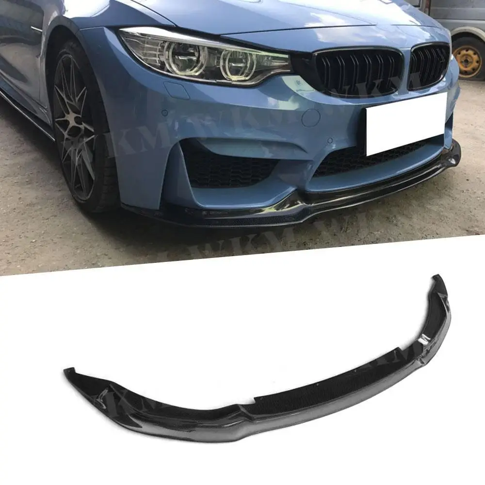 

Передний бампер автомобиля из углеродного волокна, спойлер, декоративные накладки для BMW 3 4 серии F80 M3 F82 F83 M4 2014-2017 FRP, комплекты кузова
