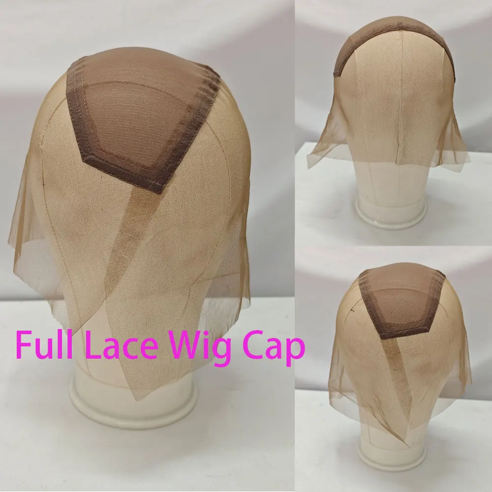 قبعات شعر مستعار دانتيل لصنع الباروكات غلويليس قبعات شعر مستعار دانتيل أمامي 13x4 /13x6/360 غطاء دانتيل كامل U جزء قبعات شعر مستعار بني/أسود اللون #5