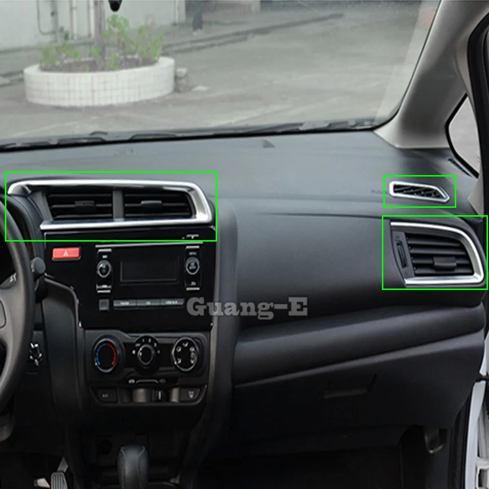 

Автомобильная накладка на приборную перчатку, панель из АБС-пластика, перевернутая вентиляционная рамка для кондиционера для Honda Fit Jazz 2014 2015 2016 2017