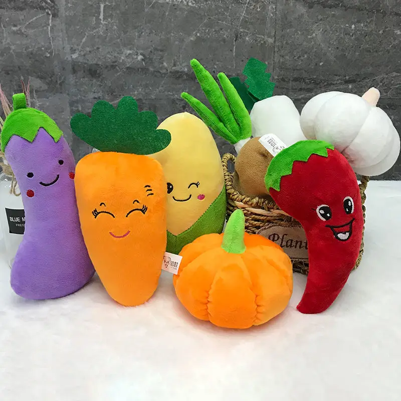 Vegetable Pillow Plush Toy Carrot Pepper Corn Eggplant Creative Doll  Birthday Gift for Children