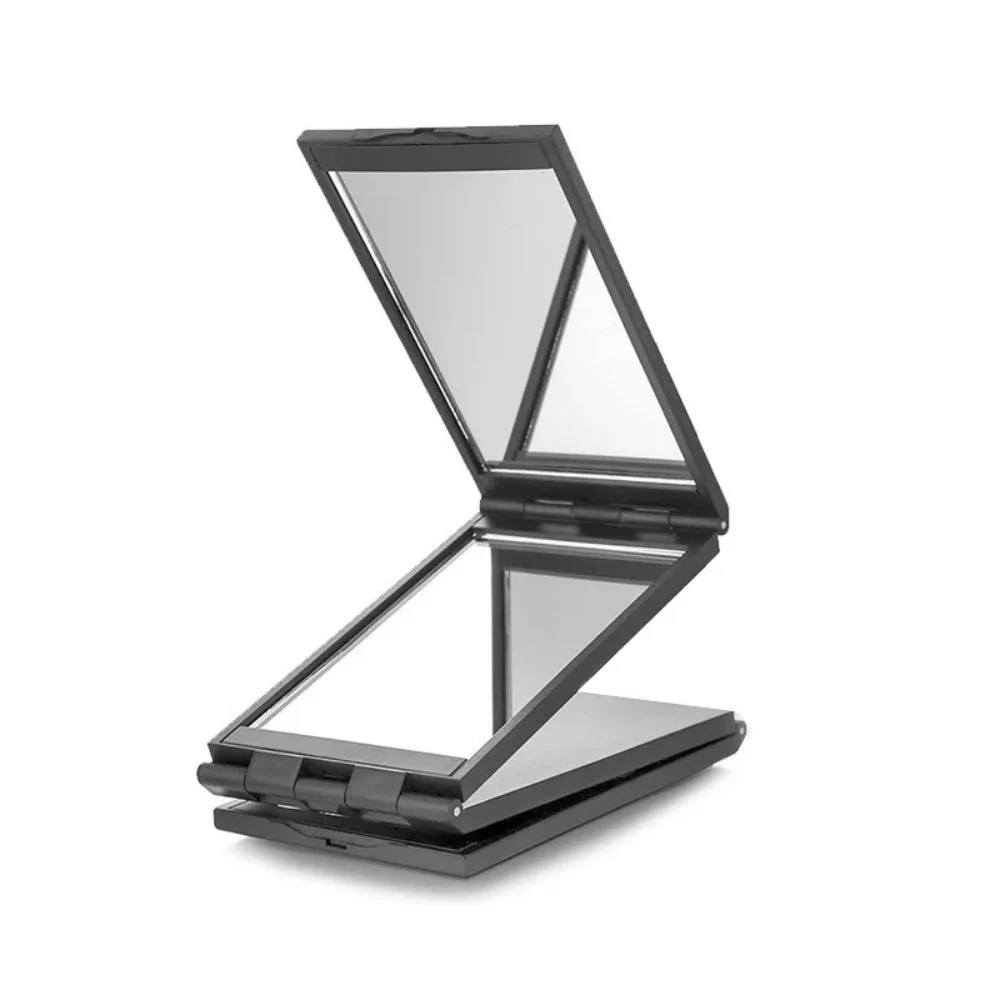 مرآة قابلة للتعديل قابلة للطي لتصفيف الشعر الذاتي ، مرآة 4 طرق ، دوران من الدرجة ، طية صغيرة محمولة ، مرآة حلاقة ، أدوات مكياج