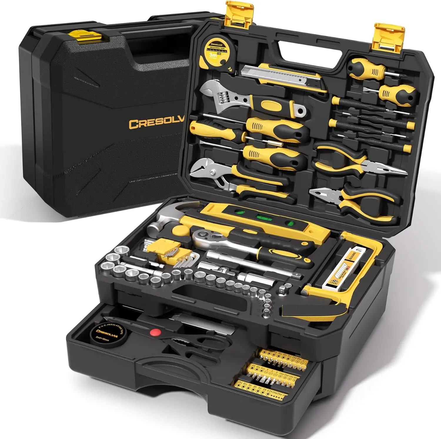 328-Piece Tool Kit with Drawer Storage Case for Home, Auto Repair, DIY Projects