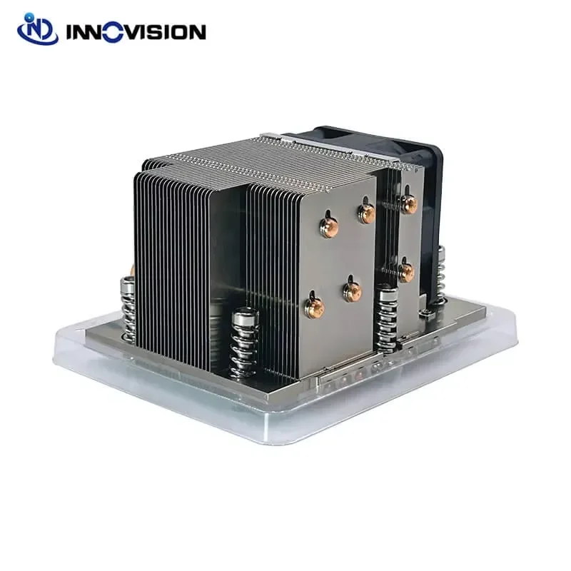 BOLRZO High Performance 2U SP5 Active Central Processor Cooler with 6 Copper Heating Tubes TDP 380 Watt Server Heatsink