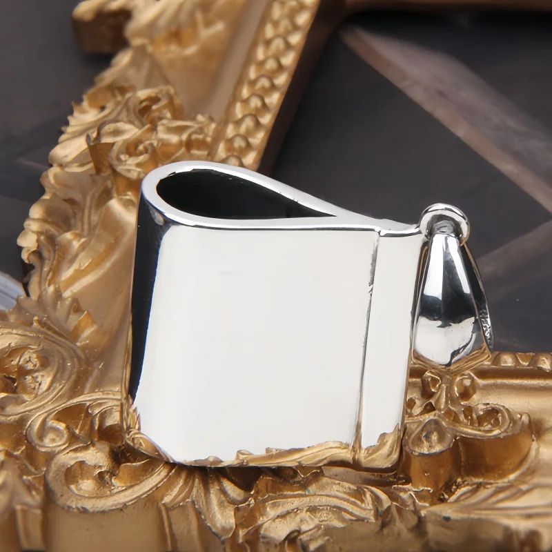 BOCAI New S925 Sterling Silver Wallet Pendant for Men Women Personality Vintage Charm Antique Silver Fine Jewelry Wholesale