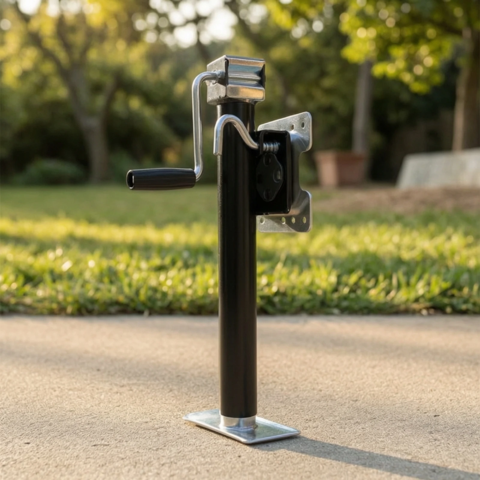 Trailer Jack with Foot Plate Steel Trailer Support Jack Leg Stable Corrosion-Resistant for Rv Owners
