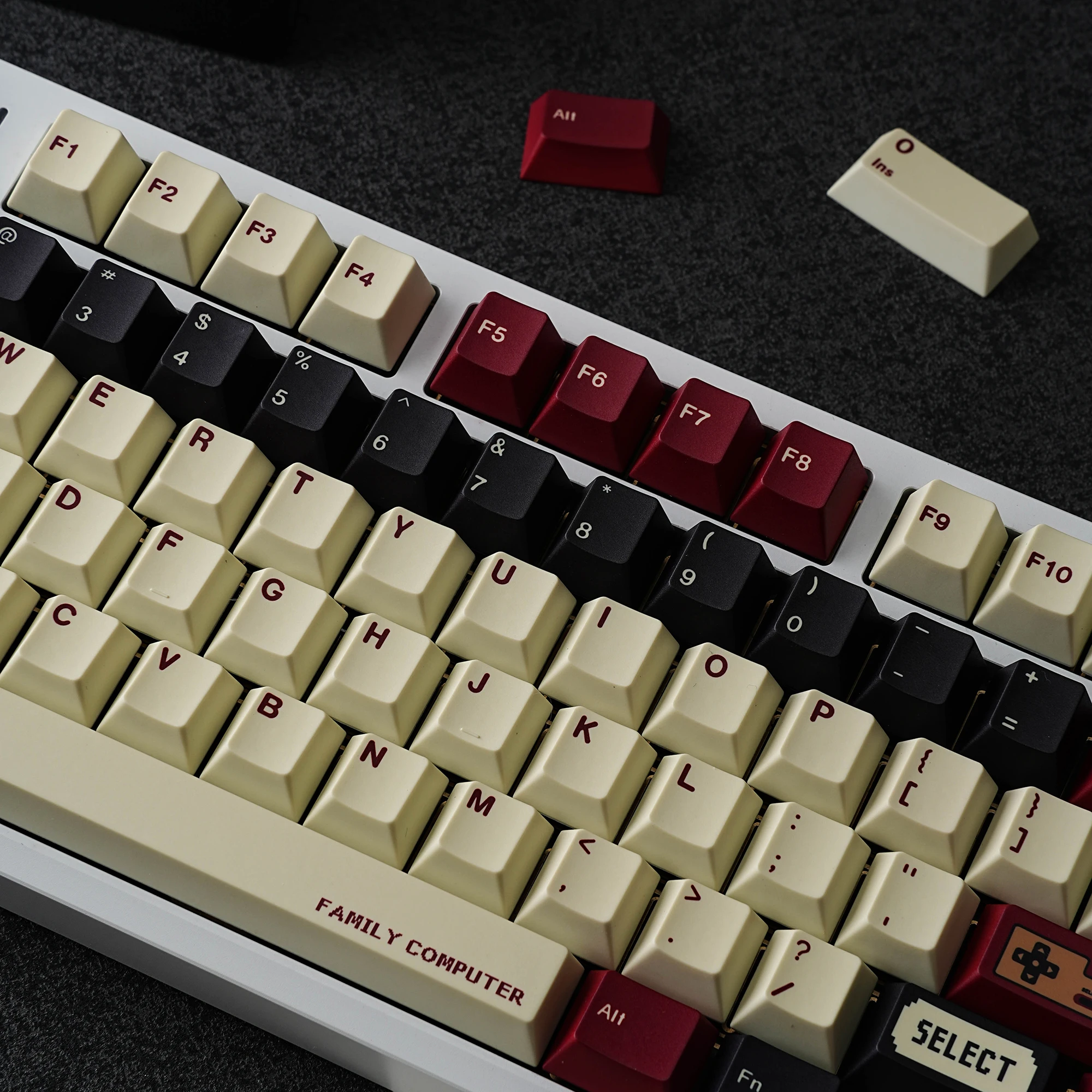 Klawisze Cherry Retro NES Keycaps Dye Sub Niemieckie Koreańskie Hiszpańskie Arabskie Francuskie Rosyjskie Brytyjskie ABNT-2143 do Klawiatury Mechanicznej — zdjęcie produktu 4