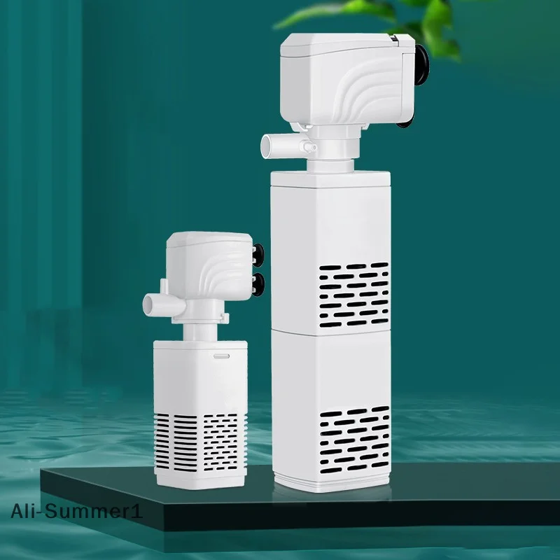 【E】3 في 1 مضخة فلتر حوض السمك خزان الأسماك الصامت غاطسة الهواء الأكسجين مهوية حوض السمك مضخة هواء تغيير المياه مضخة موجة صانع