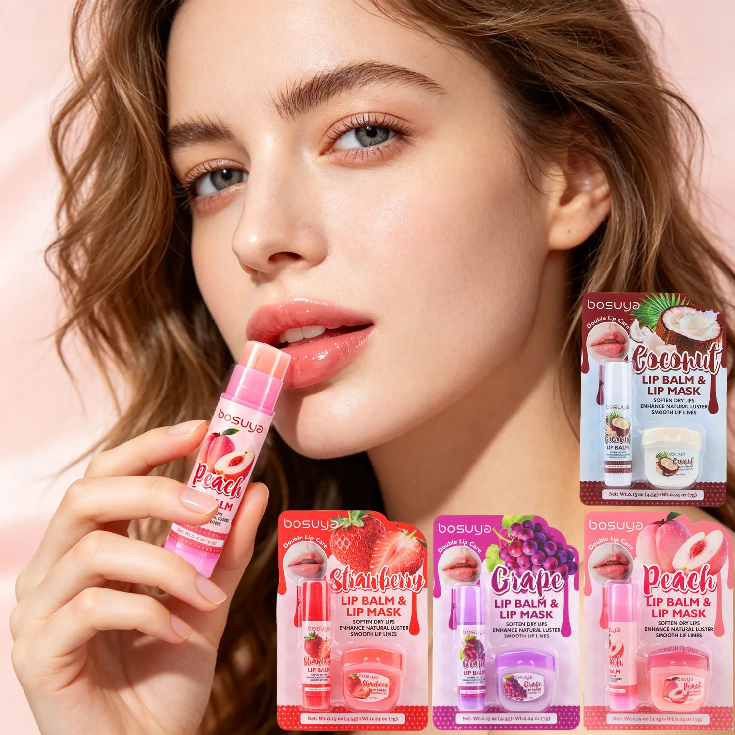 Fruit Lipstick + Lip Mask Set, Which Can Moisturize and Lock Water, Moisturize Dry Lips, Care for Lip Skin and Lip Care