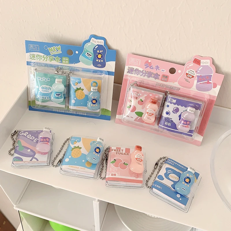 子供用ミニポータブルノートブック、小さなメモ帳、活力ソーダ日記、メモ帳、かわいい文房具、新学期用品、1セット