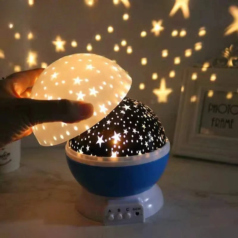 LED Night Light Galaxy Projector Starry Sky Rotating Planetarium Children Bedroom Star Night Lights Moon Light Kids Gift Lamp
