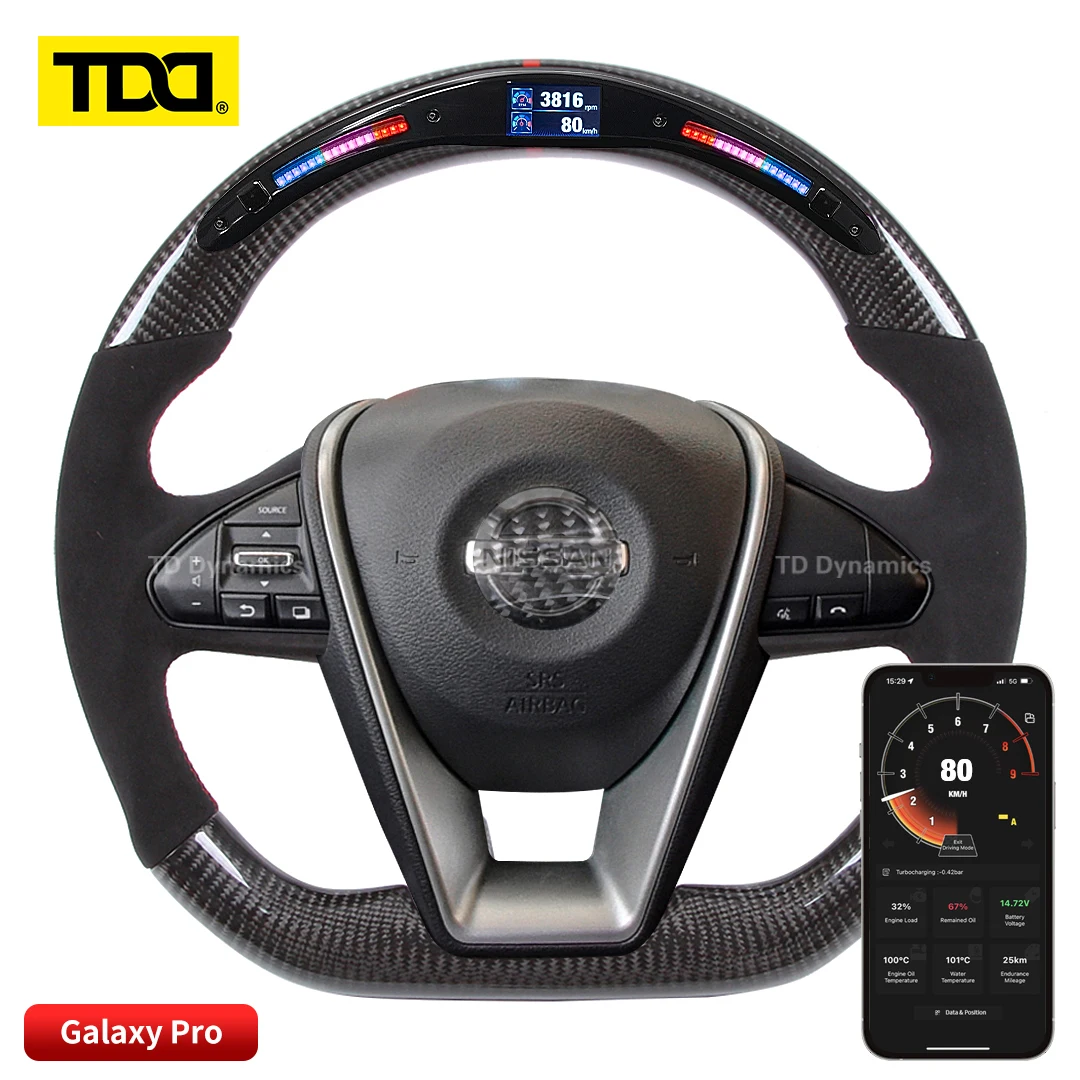 

TDD Carbon Fiber customized smart Galaxy pro LED Steering Wheel for Nissan Bluebird