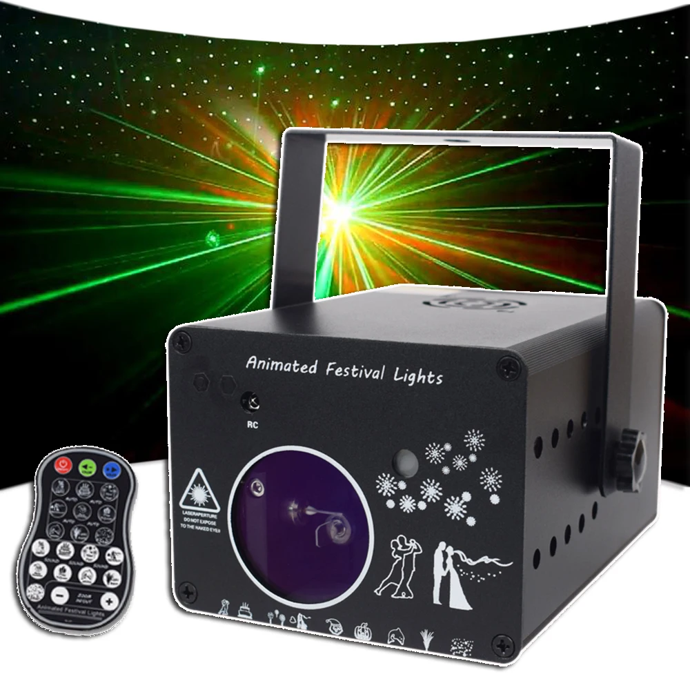 

Yuer Animation Laser Light RGB Flash Strobe Projector Dream Aurora DJ Disco Stage Party Lights for Christmas Dance Holiday