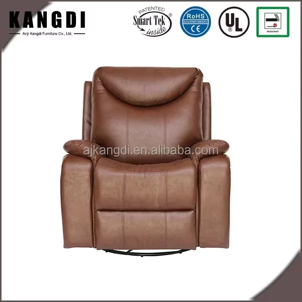 أريكة جلدية مخصصة منجدة وإطار خشبي كرسي تدليك لكبار السن لغرفة المعيشة المنزلية #5