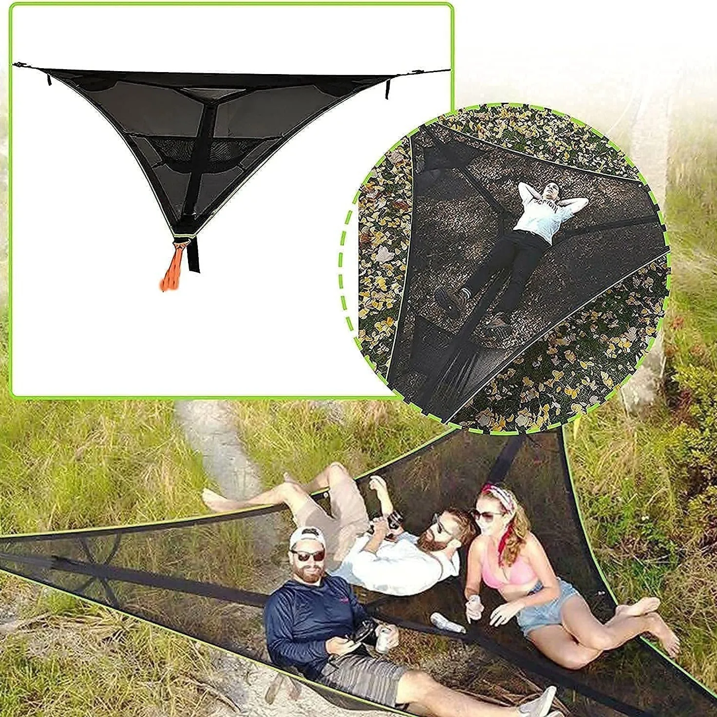Camping, hiking and touring hot hammocks with safety features