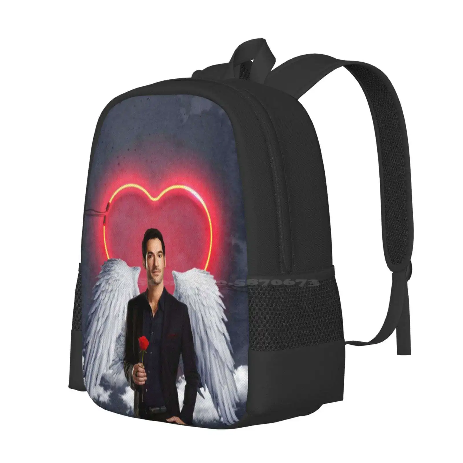 Lucifer # 1 Hot Sale Schoolbag Backpack Fashion Bags Lucifer Morningstar Devil Angel Tom Ellis