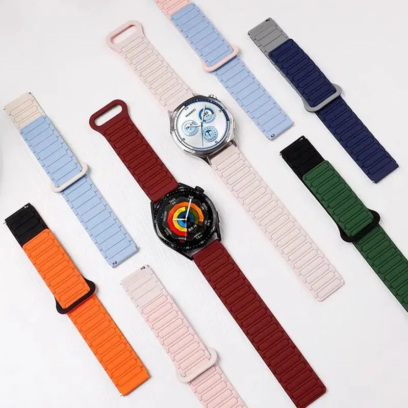 22mm Magnetic Loop For Huawei GT6 GT5 Pro GT4 GT3 Strap Accessories  Silicone Bracelet Watchband For Huawei Watch 3 4 5 Pro 46mm