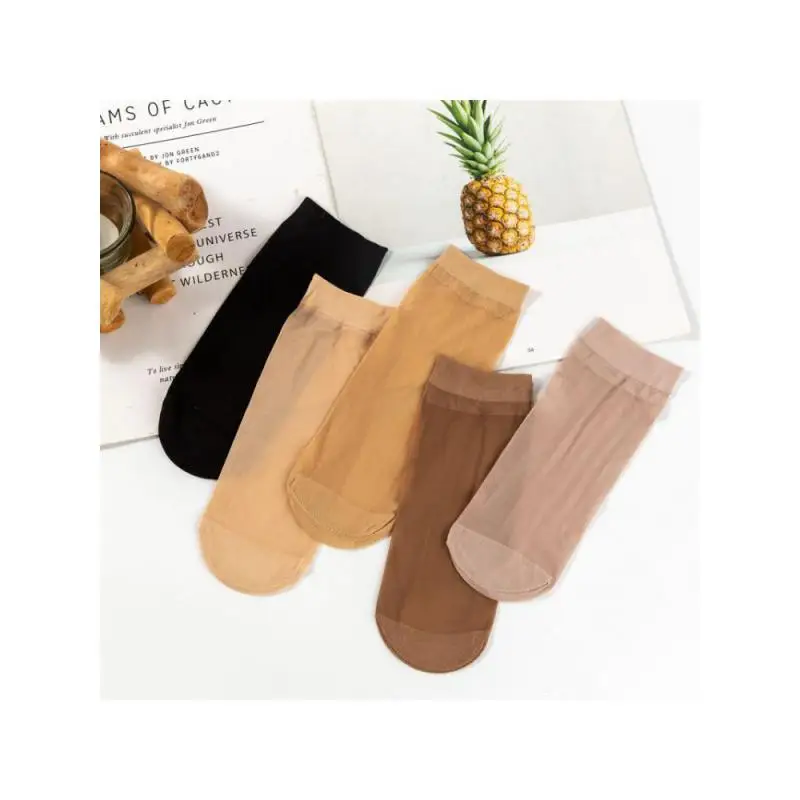 

100 пар/лот, стальные чулки, короткие женские тонкие летние шелковые бархатные прозрачные весенние и удобные оптовая цена, цветные