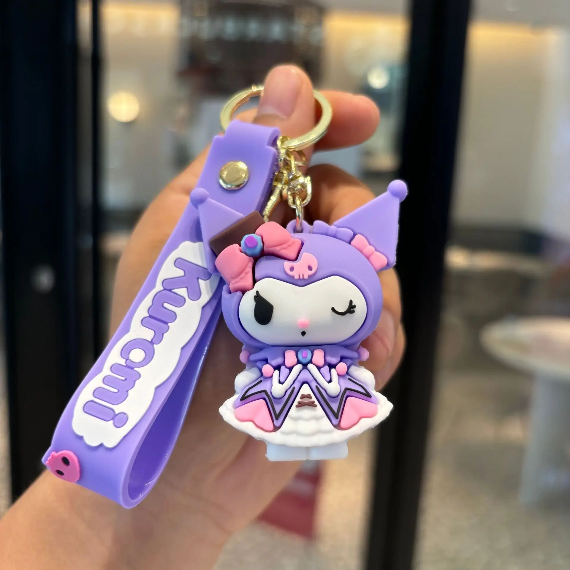 Sanrio Anime Spielzeug Hello Kitty Figuren Plüschpuppe Schlüsselanhänger Kuromi My Melody Figur Modell Schlüsselanhänger Cinnamoroll Geburtstagsgeschenke