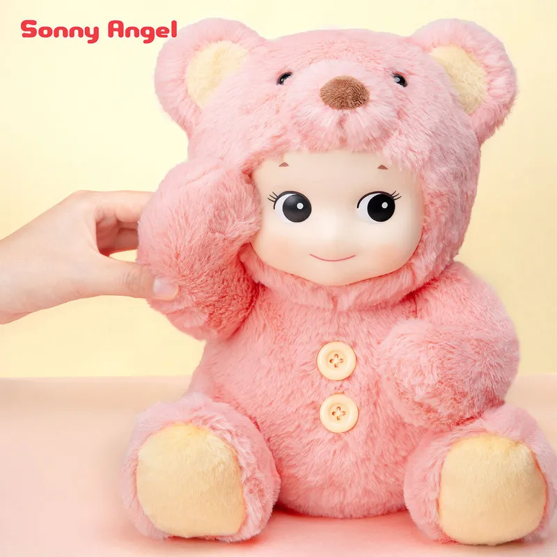 

Sonny Angel Cute Hug Bear Plush Toy Soft Pink Healing Stuffed Comfort Doll Angel Figurine Birthday Gift For Adult Women