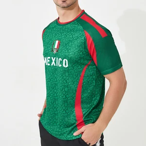 قميص المكسيك لكرة القدم للرجال, فريق الكأس الأمريكية, سريع الجفاف, ملابس كرة القدم, قميص تدريب بأكمام قصيرة للبالغين أفضل 9 فرق لكرة القدم مبيعات جيرسي - رقم 6