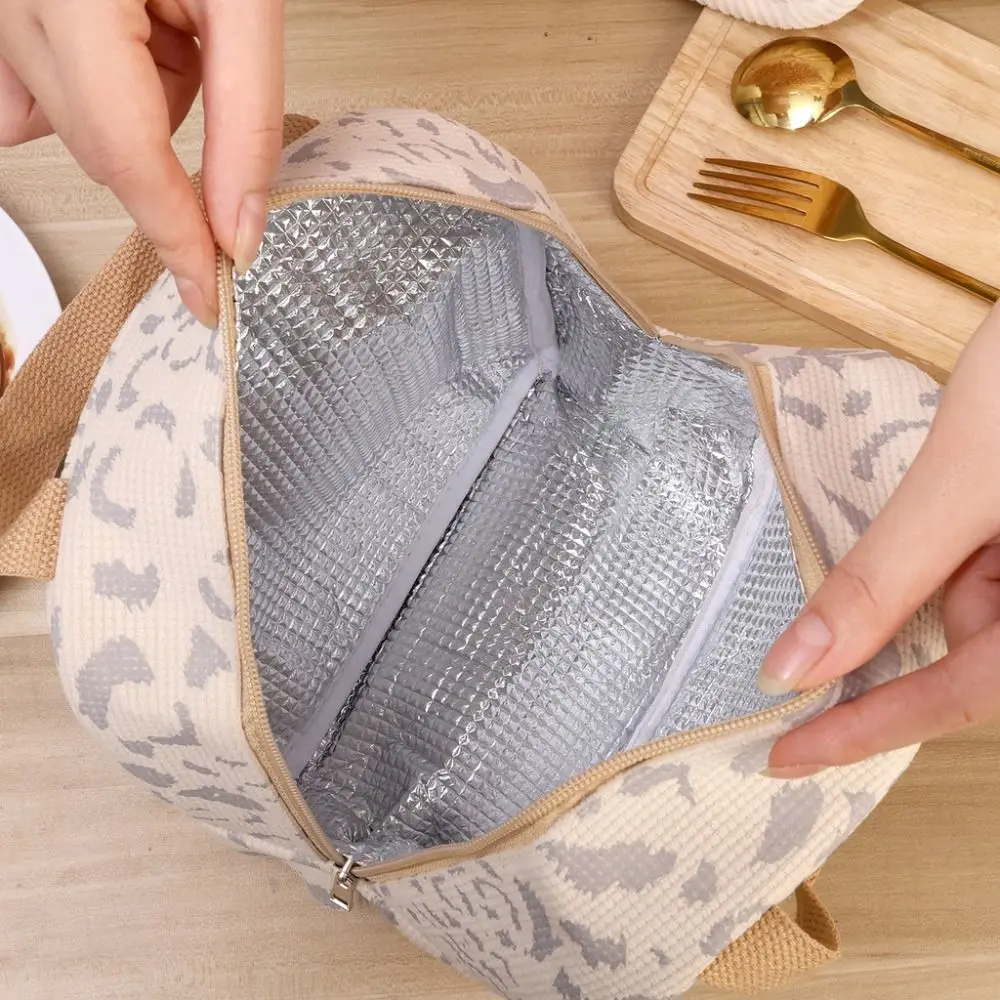 New Thermal Lunch Bag Insulated Large Capacity Picnic Bag Ink Pattern Multi-purpose Food Storage Pack