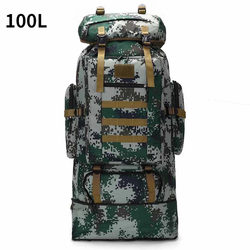 80L 100L Tactical Backpack Waterproof Trekking Fishing Hunting Bag Outdoor Large Sport Military Army Rucksack Hiking Camping Bag