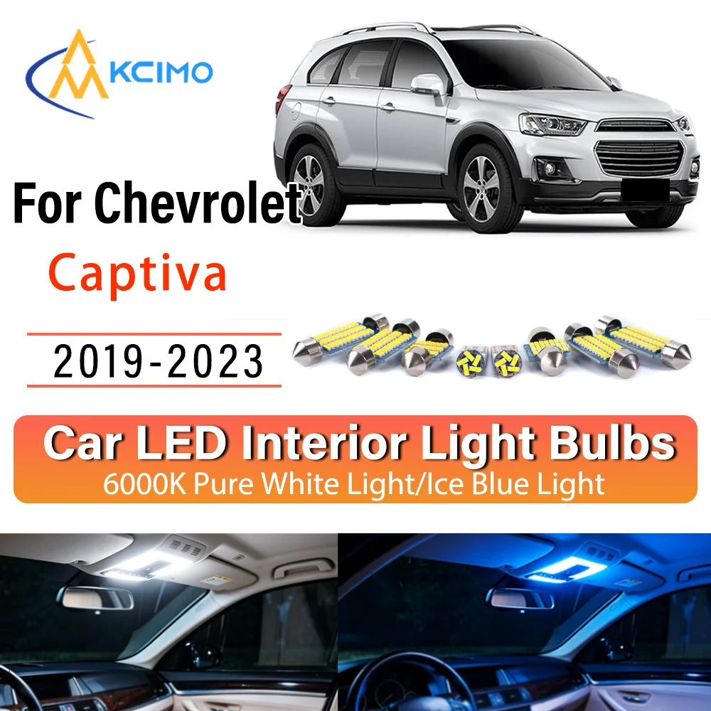 For Chevrolet Captiva 2019-2023 2020 Persistent Glow LED Interior Light Kit Replacement Dome Map Trunk Cabin Lamps Upgrade