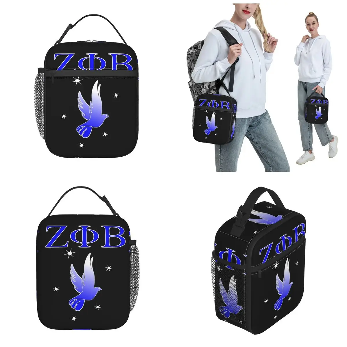 Lunch Boxes Sorority Zeta Phi Beta Accessories Storage Food Box Harajuku Thermal Cooler Lunch Box For School