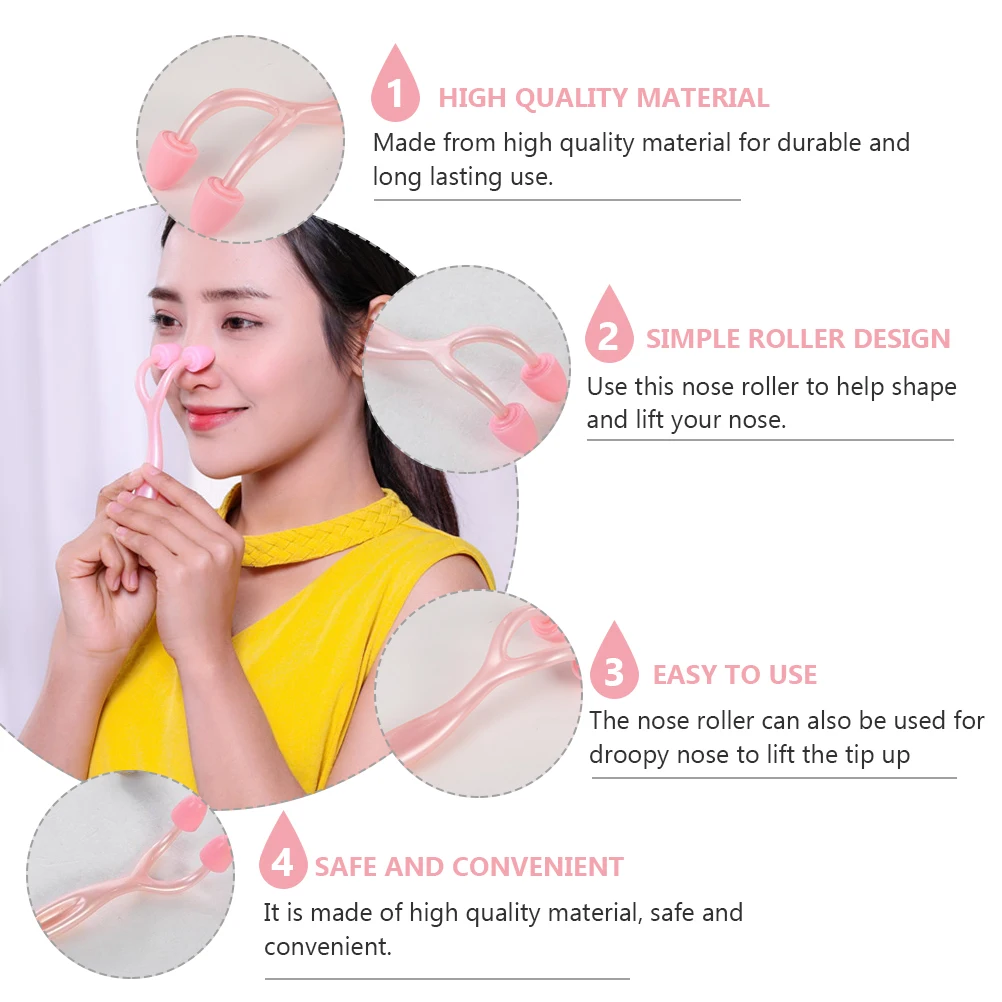 

2 Pcs Bridge Silica Gel Facial Beauty Tool Nose Shaping Lifting Straightening Roller Device Beauty Nose