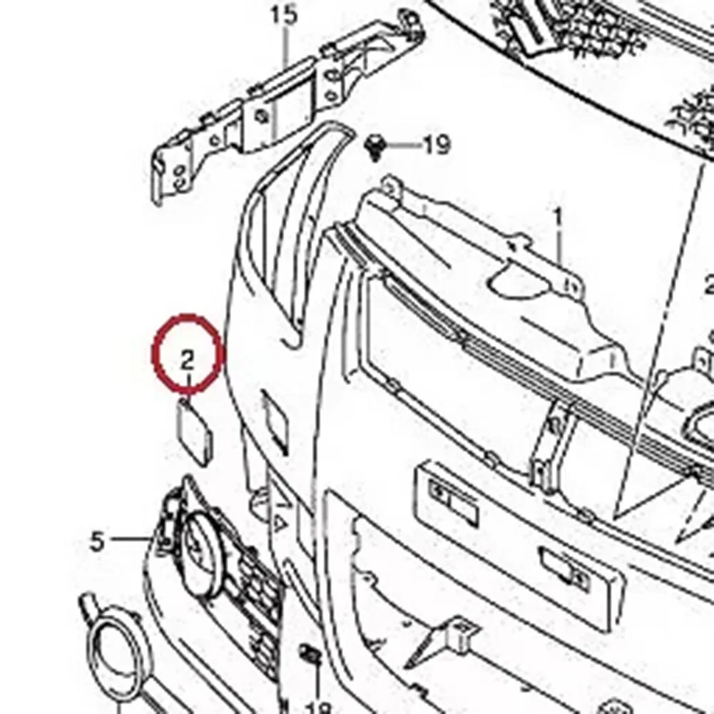 Parachoques delantero hecho de materiales de alta calidad y práctico. Cubierta de gancho rápido a Ng para Suzuki Swift 2005-12 71712-63J00