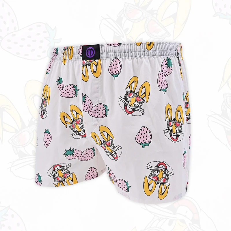 Rabbit Pure Cotton Underwear Pattern For Men And Women Pattern Comfortable Breathable Shorts For Home Leisure