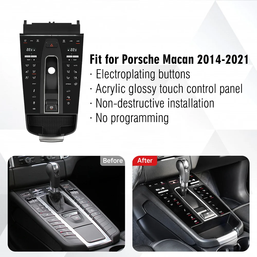 Car Digital Center Console Full Touch Control Panel for Porsche Macan 2014-2021 Electronic Modification Car Saddle Control Panel