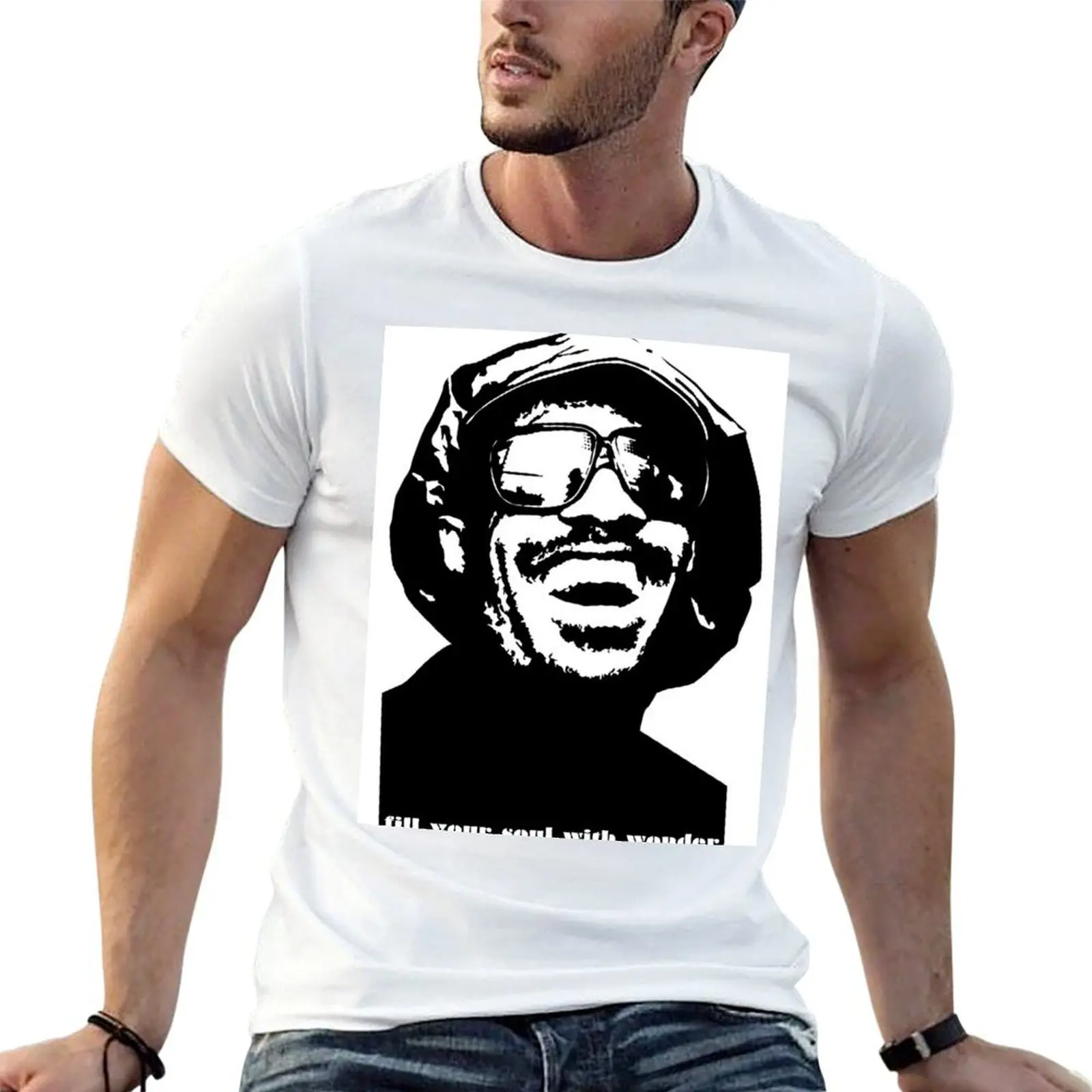 stevie wonder- fill your soul with wonder T-Shirt luxury t-shirt cute clothes mens t shirts casual stylish